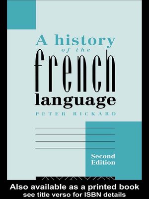 cover image of A History of the French Language
